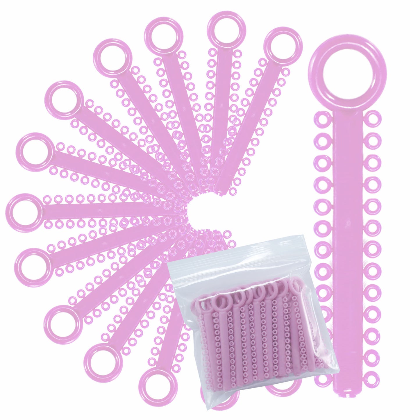 Power Sticks Ligature Ties Orthodontic Ligature O-Ties, Elastic Ligature Bands, Elastic ties O-Rings Elastic Bands for Braces 26 ties on each stick