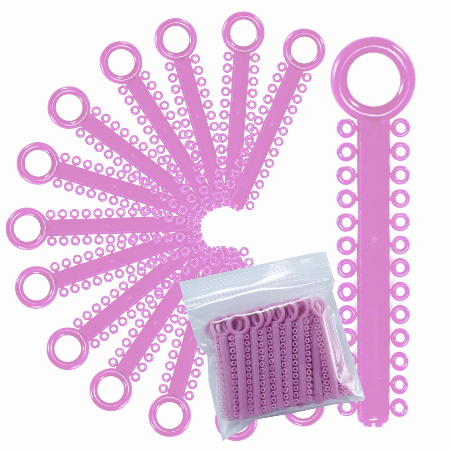 Power Sticks Ligature Ties Orthodontic Ligature O-Ties, Elastic Ligature Bands, Elastic ties O-Rings Elastic Bands for Braces 26 ties on each stick