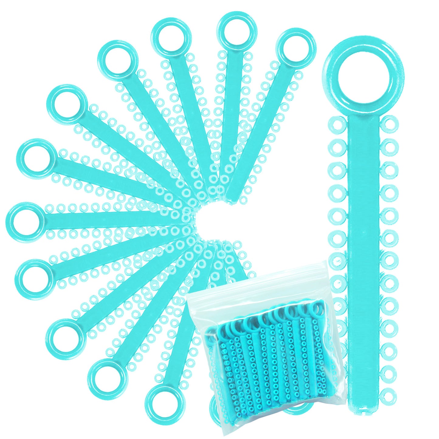 Power Sticks Ligature Ties Orthodontic Ligature O-Ties, Elastic Ligature Bands, Elastic ties O-Rings Elastic Bands for Braces 26 ties on each stick