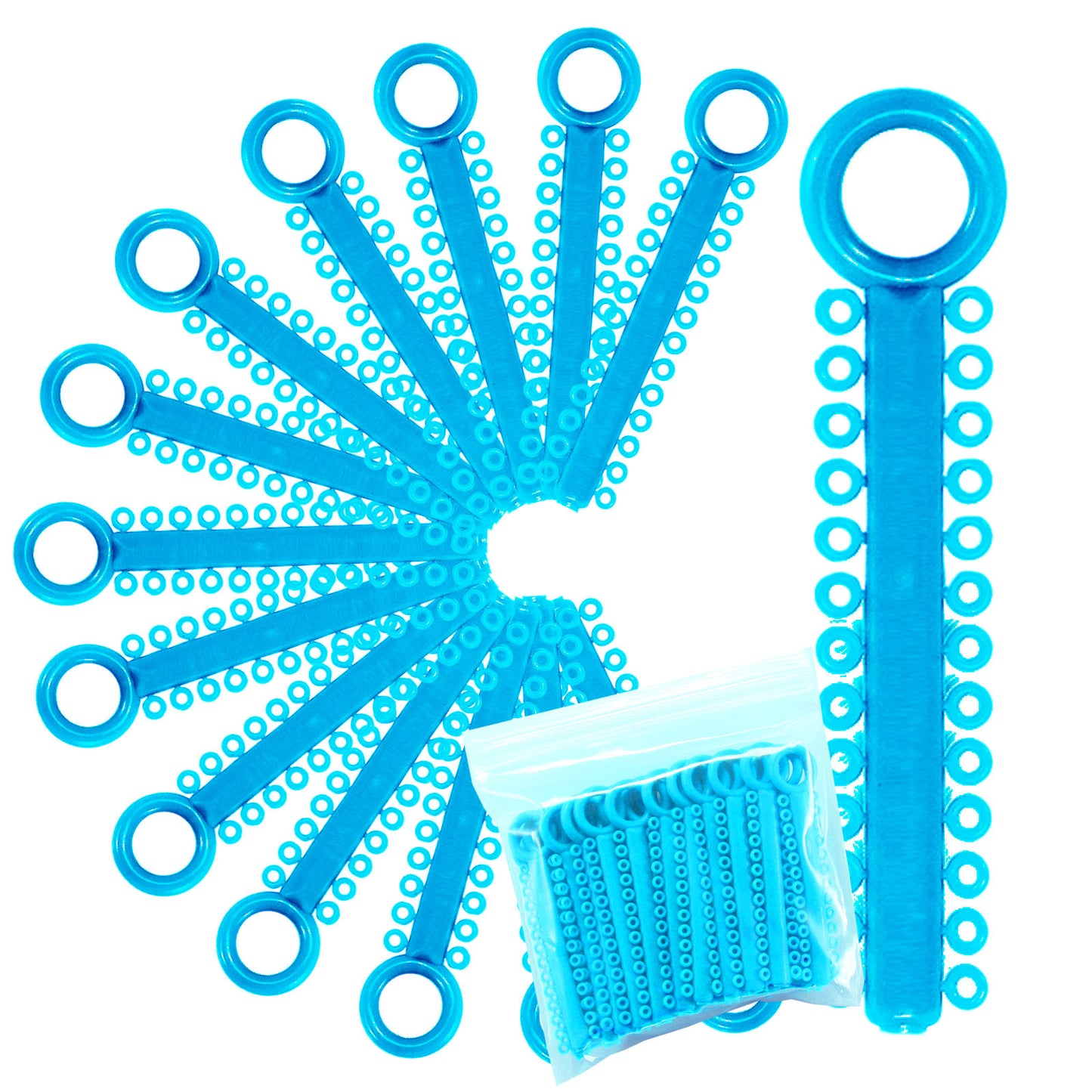 Power Sticks Ligature Ties Orthodontic Ligature O-Ties, Elastic Ligature Bands, Elastic ties O-Rings Elastic Bands for Braces 26 ties on each stick