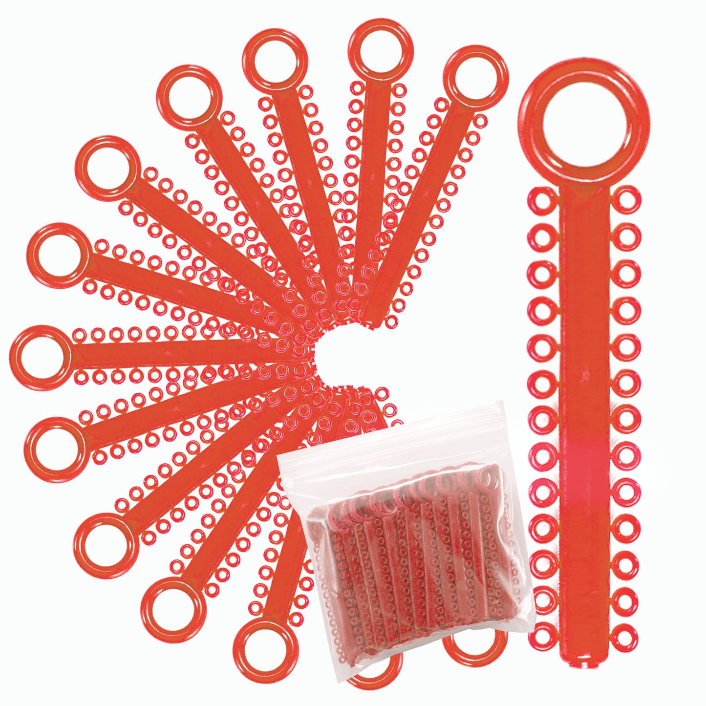 Power Sticks Ligature Ties Orthodontic Ligature O-Ties, Elastic Ligature Bands, Elastic ties O-Rings Elastic Bands for Braces 26 ties on each stick