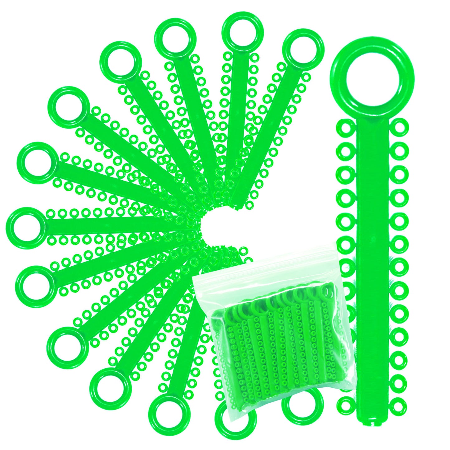 Power Sticks Ligature Ties Orthodontic Ligature O-Ties, Elastic Ligature Bands, Elastic ties O-Rings Elastic Bands for Braces 26 ties on each stick