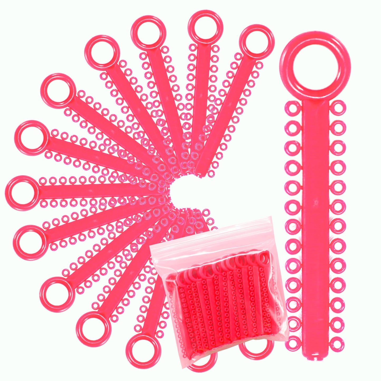 Power Sticks Ligature Ties Orthodontic Ligature O-Ties, Elastic Ligature Bands, Elastic ties O-Rings Elastic Bands for Braces 26 ties on each stick