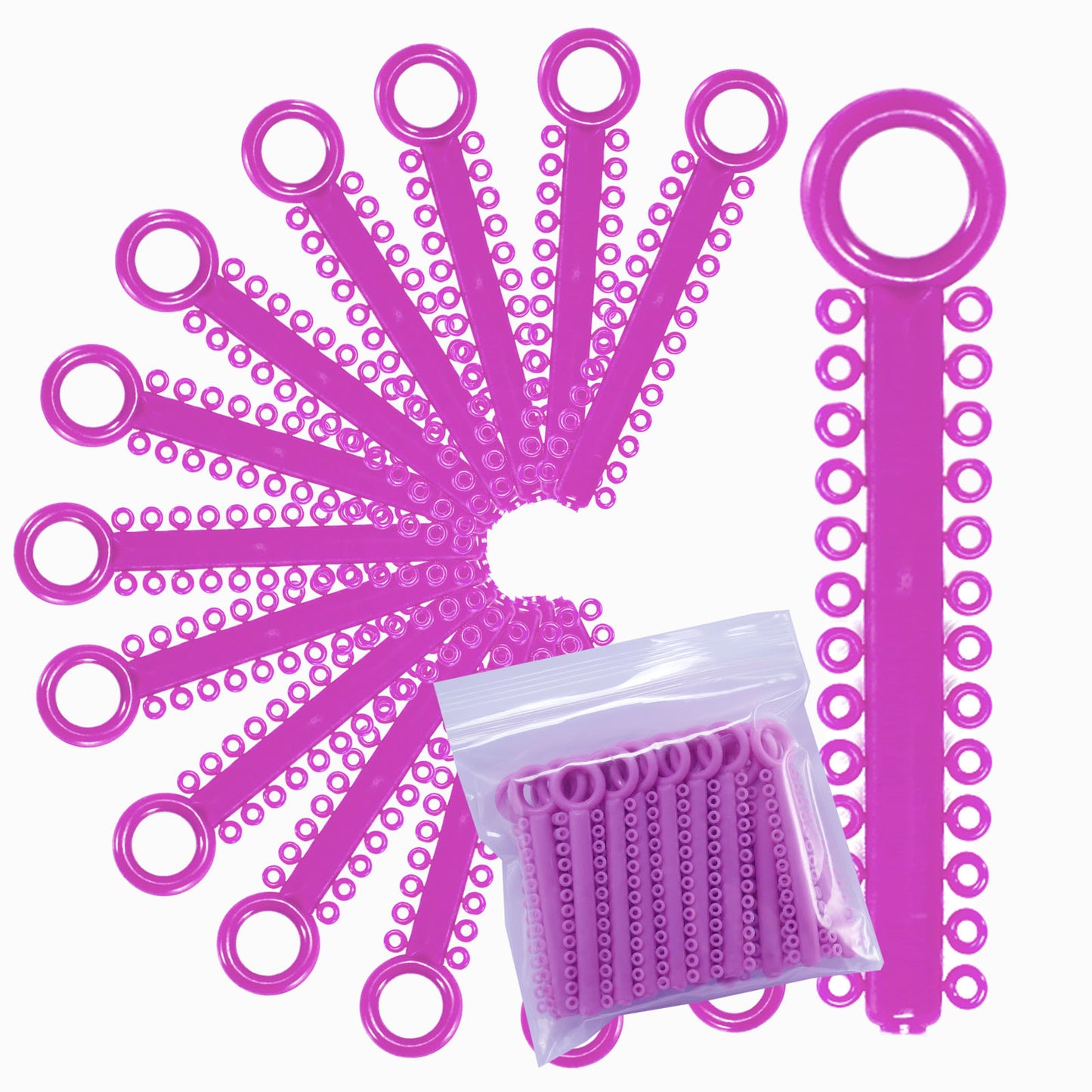 Power Sticks Ligature Ties Orthodontic Ligature O-Ties, Elastic Ligature Bands, Elastic ties O-Rings Elastic Bands for Braces 26 ties on each stick