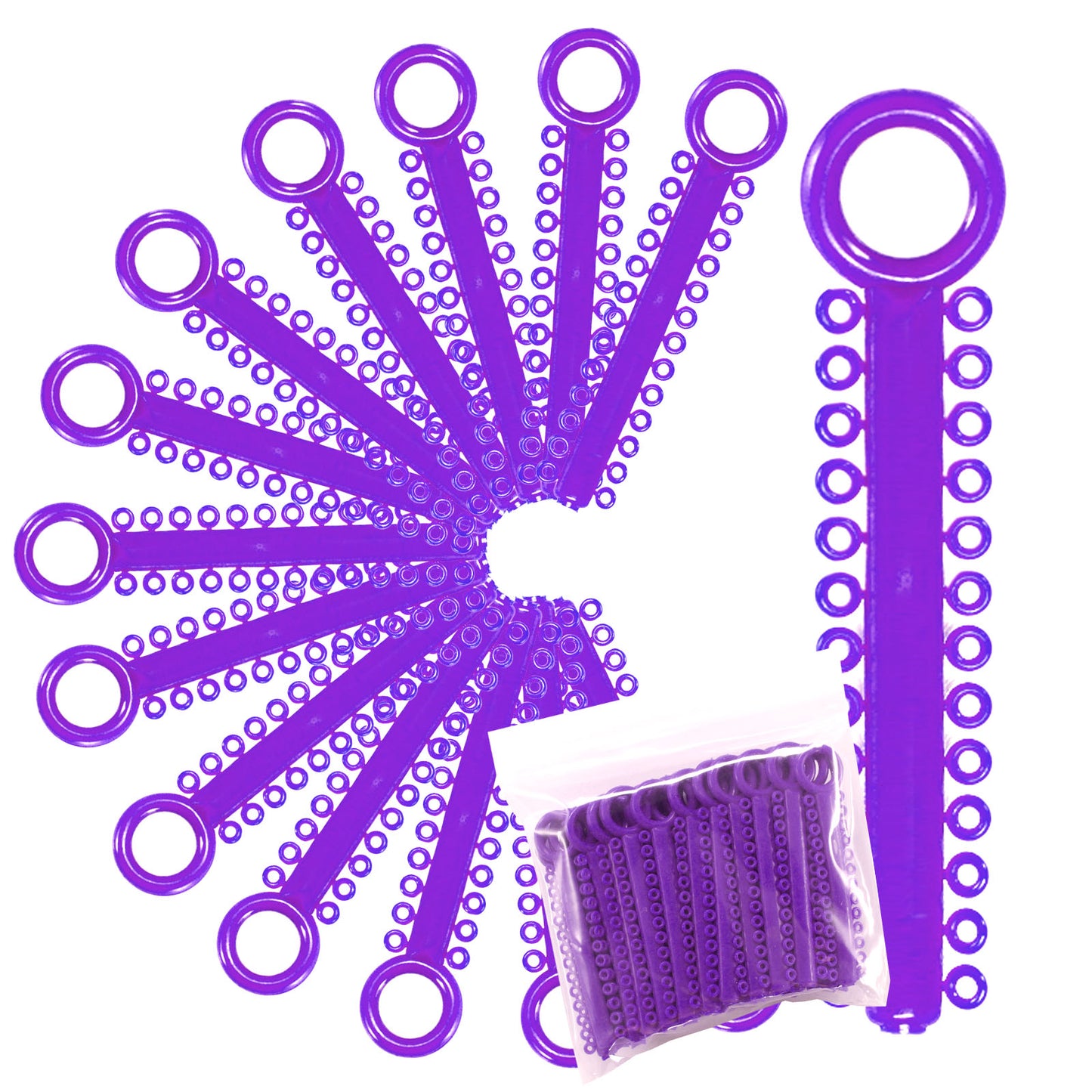Power Sticks Ligature Ties Orthodontic Ligature O-Ties, Elastic Ligature Bands, Elastic ties O-Rings Elastic Bands for Braces 26 ties on each stick