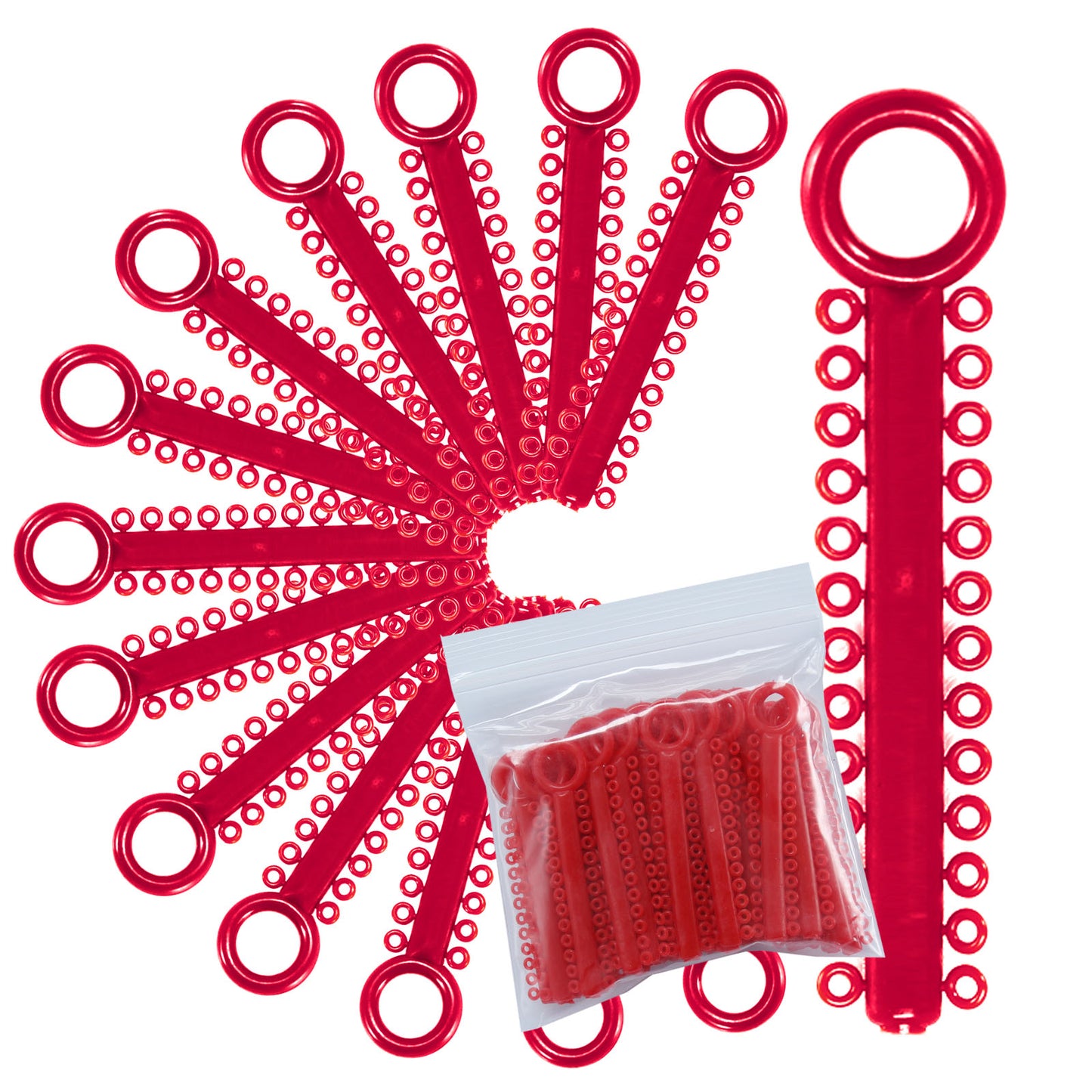 Power Sticks Ligature Ties Orthodontic Ligature O-Ties, Elastic Ligature Bands, Elastic ties O-Rings Elastic Bands for Braces 26 ties on each stick