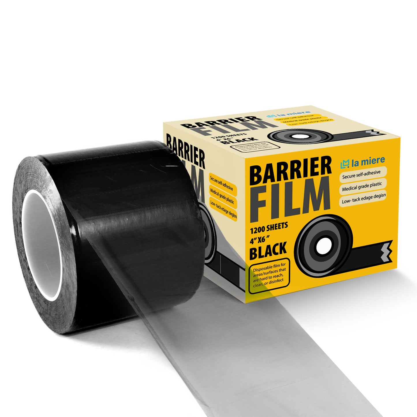 1200 Sheets Blue Barrier Film with Adhesive Coating 4"x 6" Perforated Sheets Adhesive Barrier Film for Dental, Medical & Tattoo