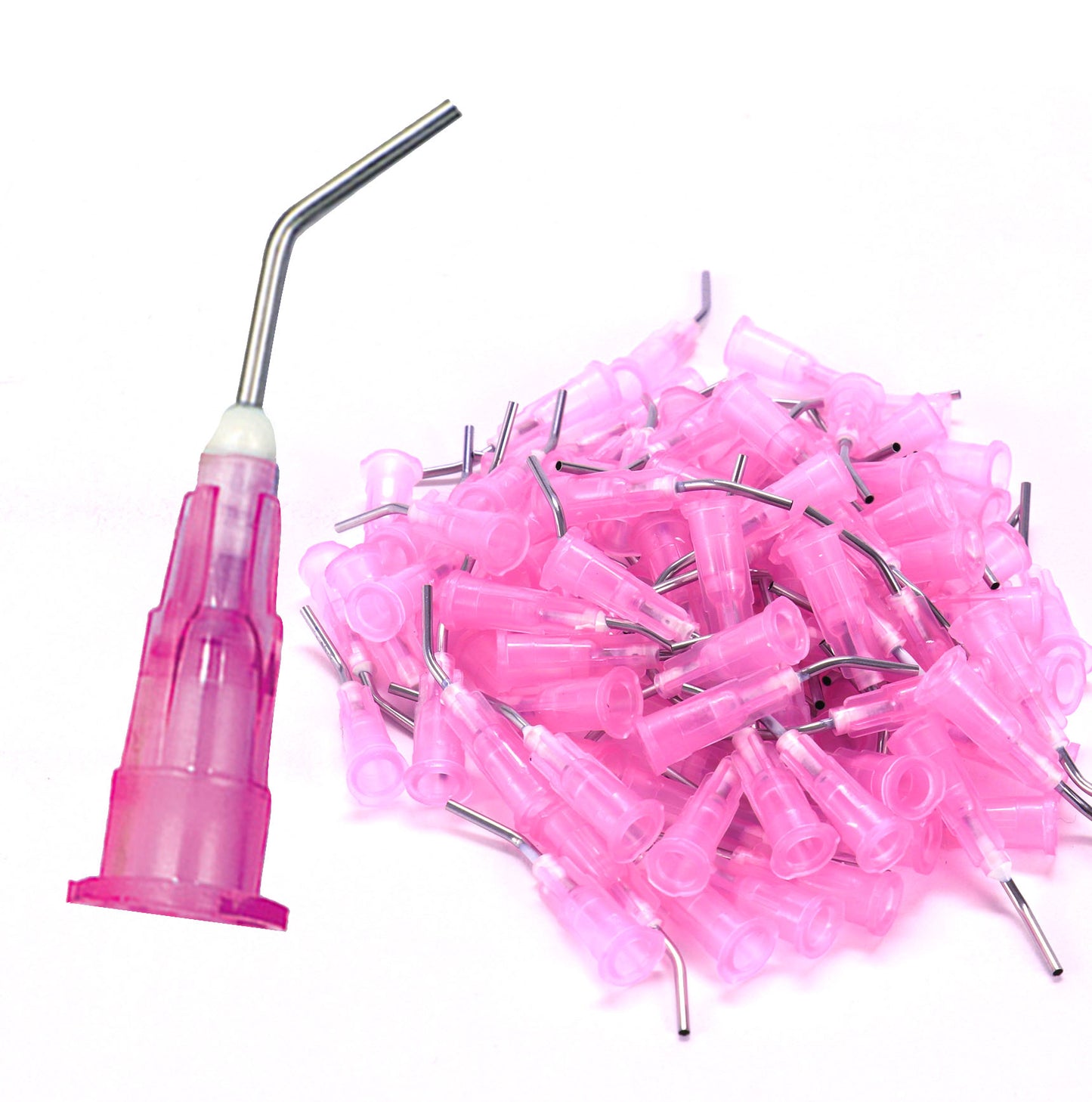 200Pkg. Pre-Bent applicator Tips Etchants Dental PreBent Flow Dispensing Needle Etchants Tips for Oil or Glue Applicator