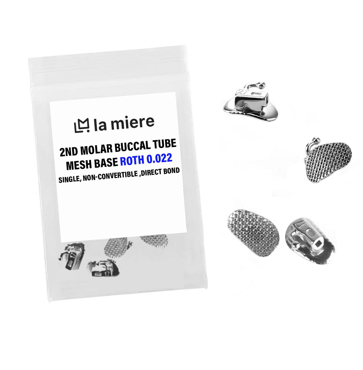 1st, 2nd,  Molar Bondable ROTH .022 Non-Conv Stainless Steel Laser Mark Assorted Quadrants(UR UL LL & LR)
