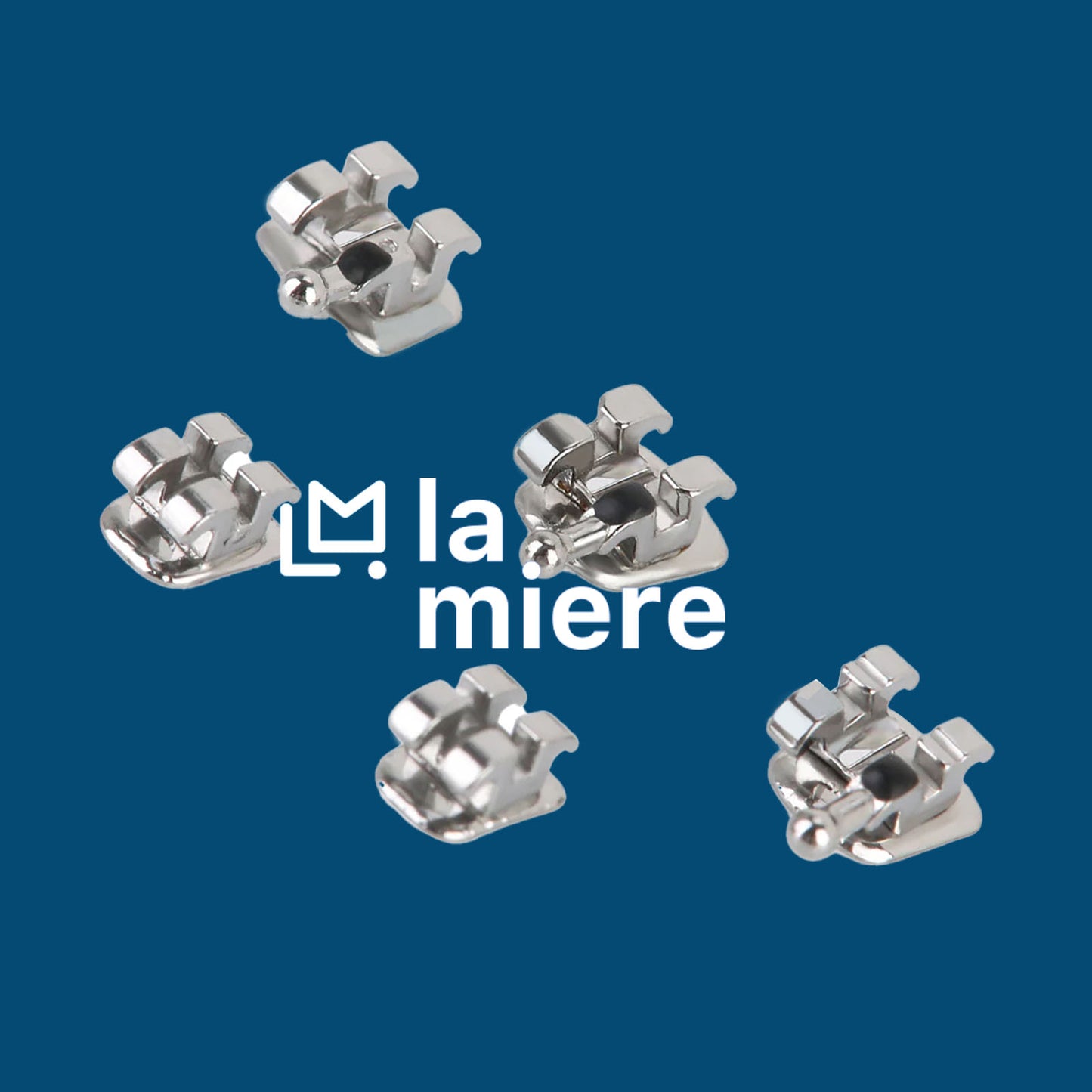 Orthodontic Metal Brackets Dental Brackets Slot Bondable, 3-4-5 with Hook 20pcs/Pack, 1PK