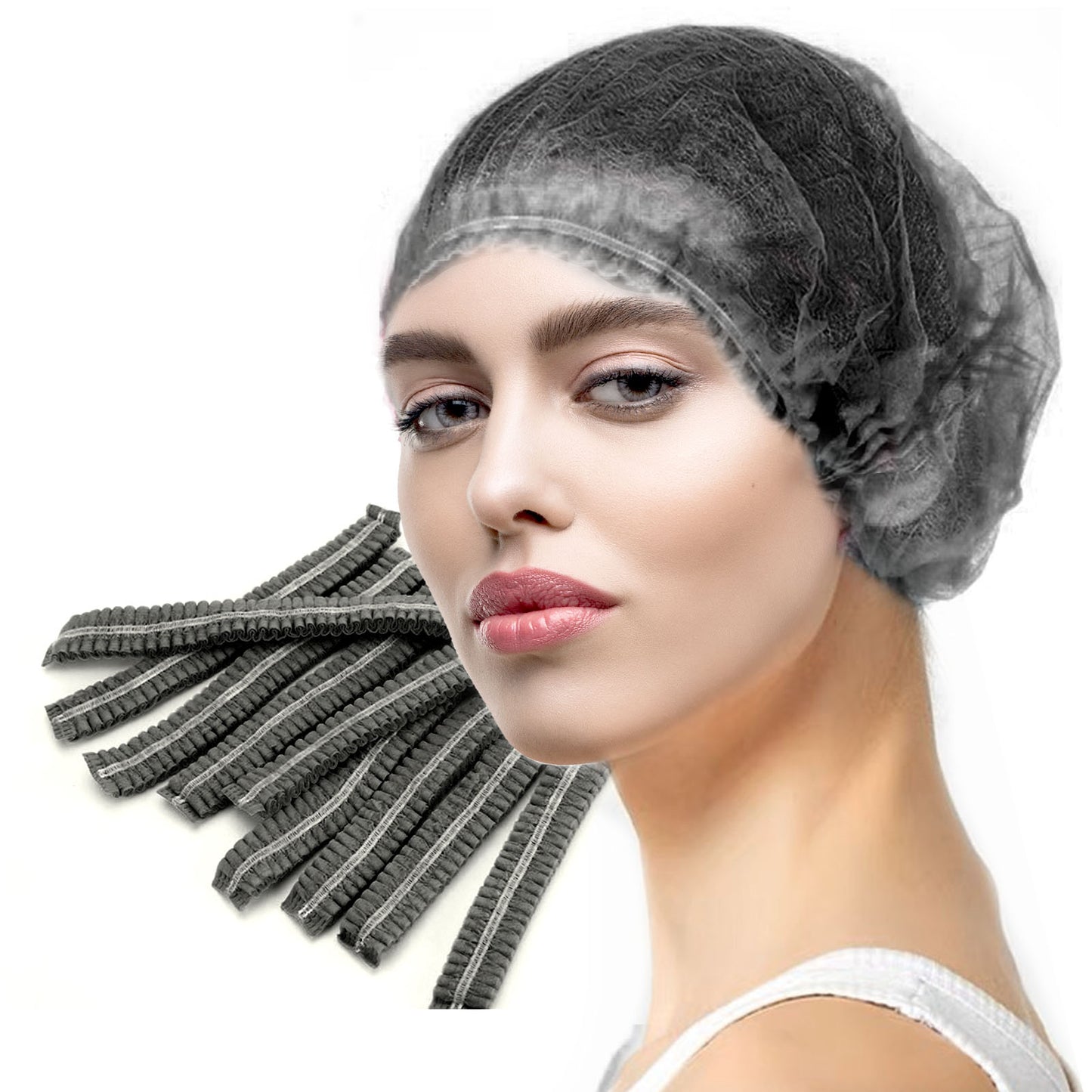 Disposable Non-Woven Hairnets, Bouffant Caps, Protective Hair Head Covers, Hair Net, Surgical Cap, Medical Hair Covers