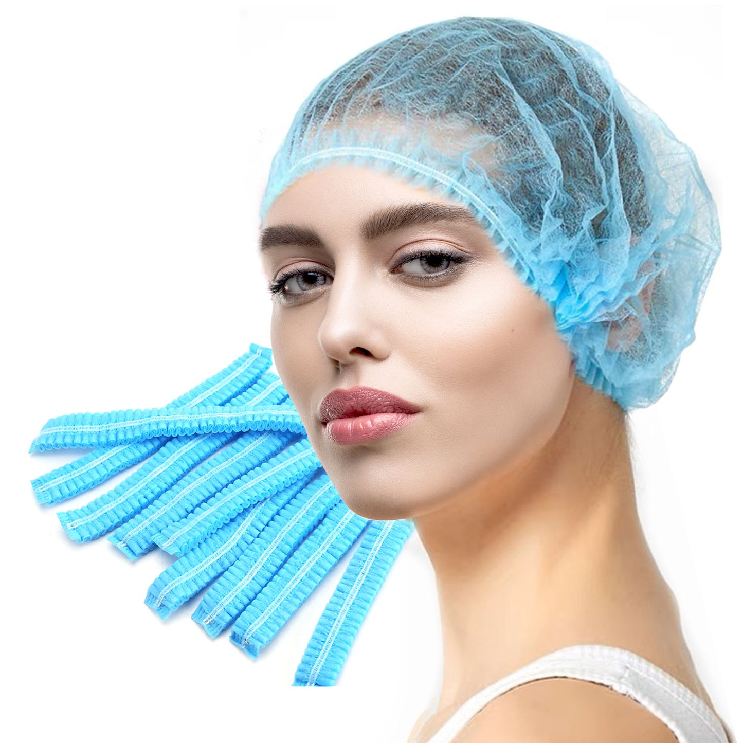Disposable Non-Woven Hairnets, Bouffant Caps, Protective Hair Head Covers, Hair Net, Surgical Cap, Medical Hair Covers