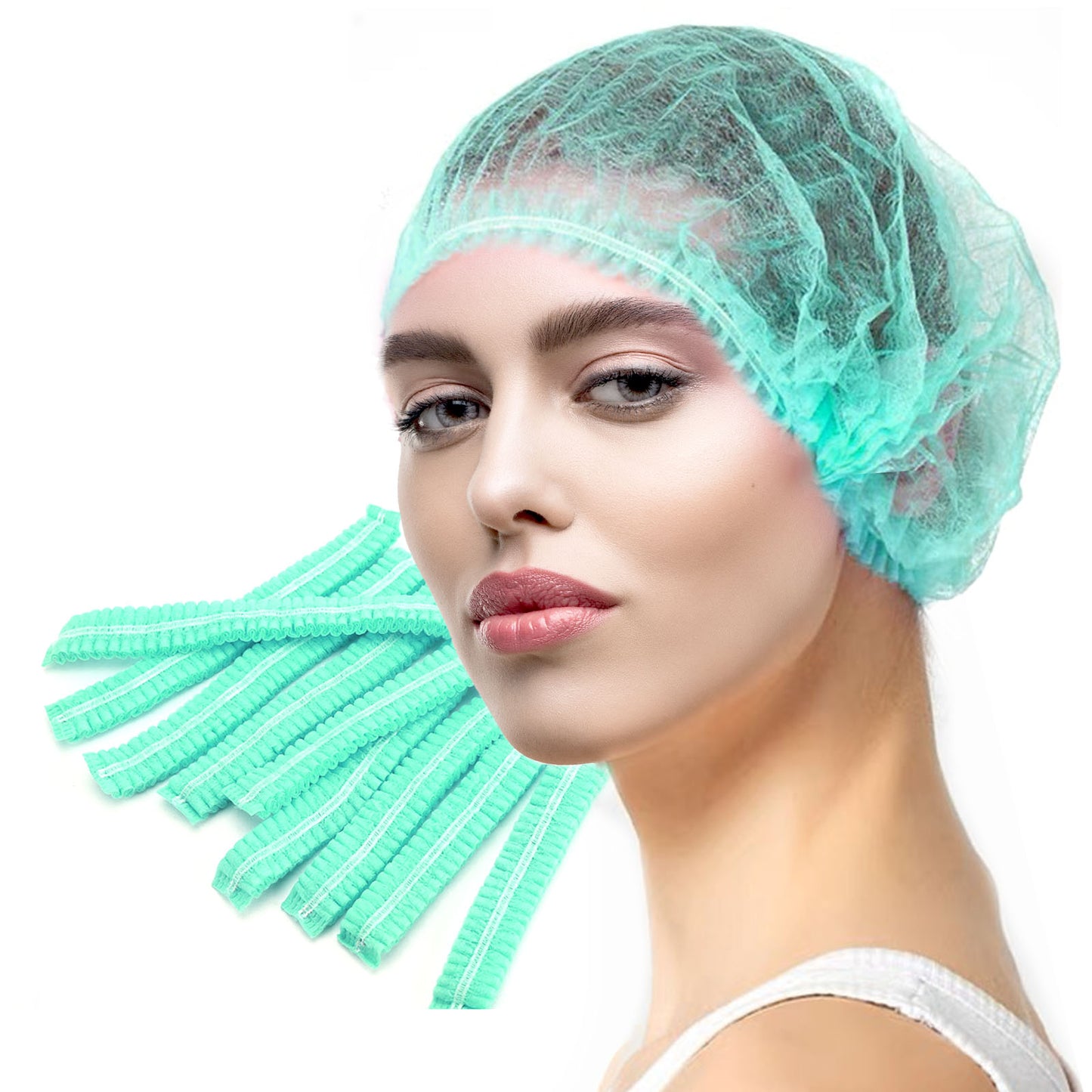 Disposable Non-Woven Hairnets, Bouffant Caps, Protective Hair Head Covers, Hair Net, Surgical Cap, Medical Hair Covers