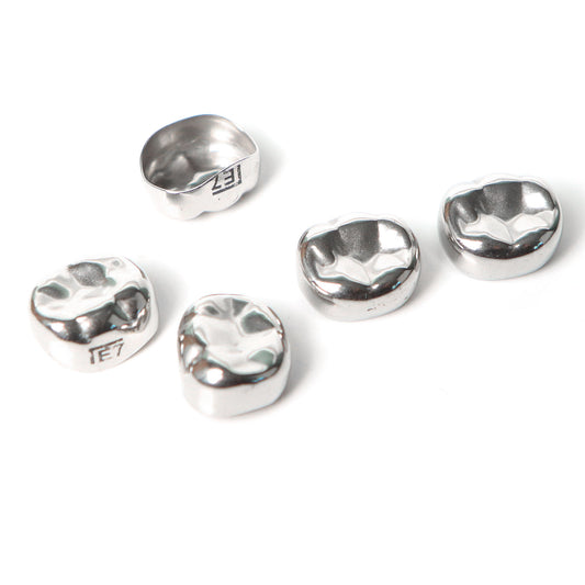 Dental Kids Crown Primary Molar Pedo Crowns Stainless Steel 48 Sizes